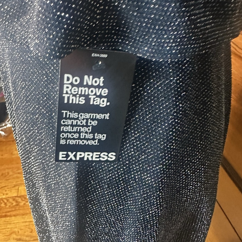 Express Party Dress Metallic Sparkle Sleeveless Womens Size M Cocktail NWT $79 - Picture 5 of 7